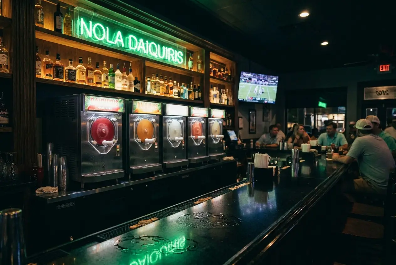 The NOLA daiquiri machine wall